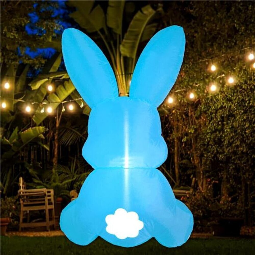 Inflatable Yard Decorations-Easter Bunny Blow Up Cute Rabbits Theme